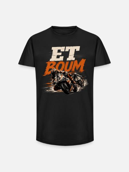 ET BOUM - T-shirt coupe longue homme - noir