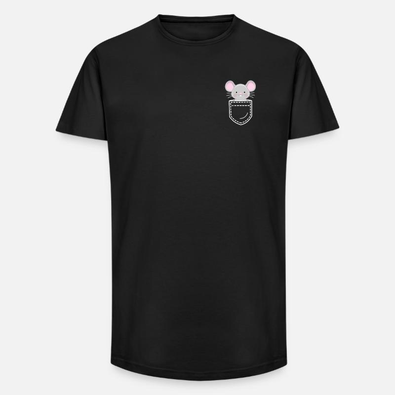 Maus Mäuse - Long Fit Männer T-Shirt - Schwarz