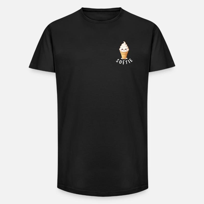 Softie. Softeis Liebe Eiscreme Statement - Long Fit Men's T-Shirt - black