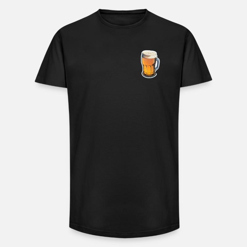 Bier - Long Fit Männer T-Shirt - Schwarz