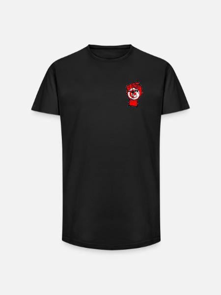 Tunesien Flagge Faust Hand Symbol used - Long Fit Männer T-Shirt - Schwarz