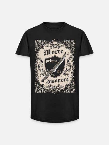 Morte Prima Di Disonore - T-shirt coupe longue homme - noir