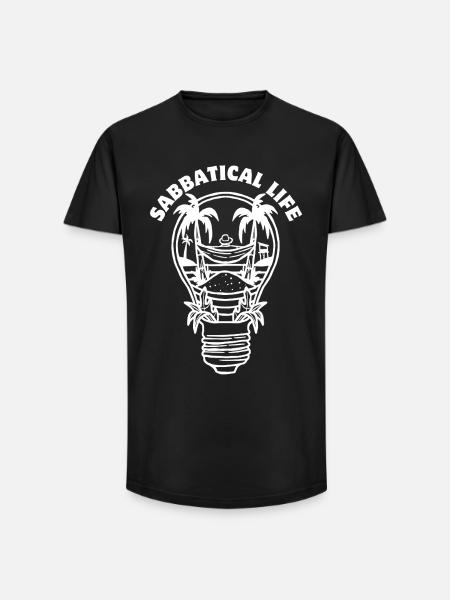 SABBATICAL LIFE - Long Fit Männer T-Shirt - Schwarz
