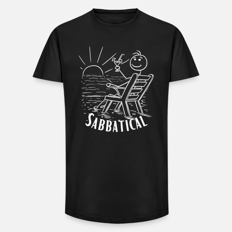 Sabbatical - Long Fit Männer T-Shirt - Schwarz
