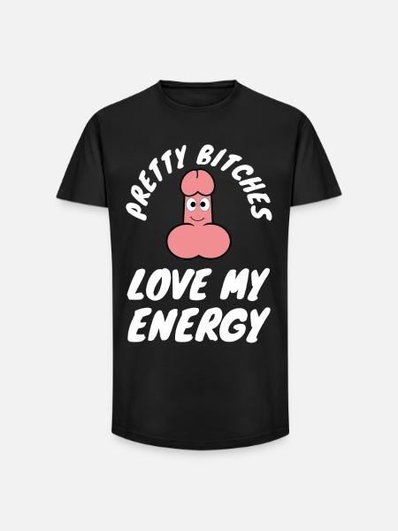 Energi Humor Tegneserie Logo | sjove billeder - Long fit herre T-shirt - sort
