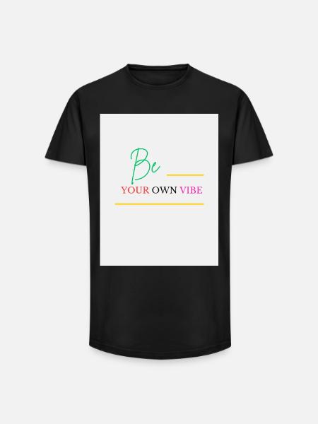 Be Your Own Vibe - Long Fit Men's T-Shirt - black