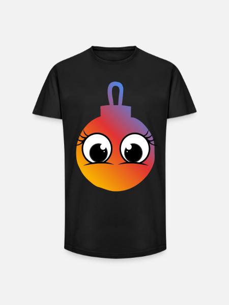 Ball Joy Gradient Big Eyes - Long Fit Men's T-Shirt - black