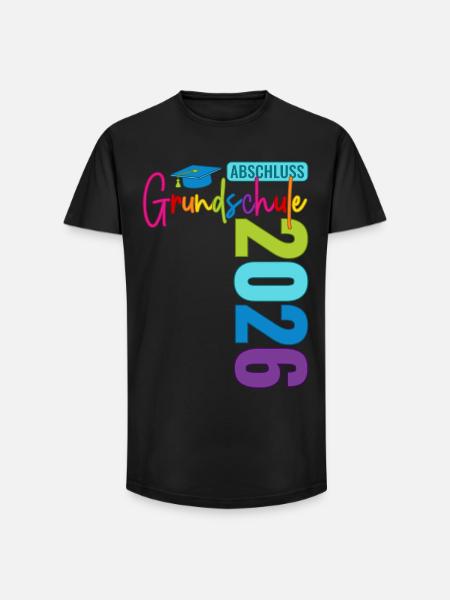 Grundschule Abschluss 2026 - Long Fit Männer T-Shirt - Schwarz