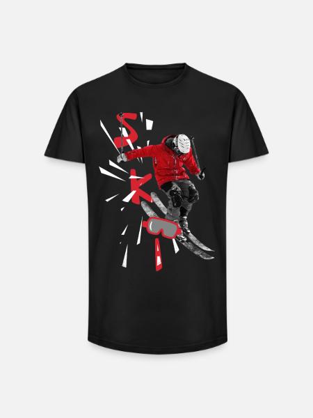 Ski - Ski Packages - Skiing - Long Fit Men's T-Shirt - black