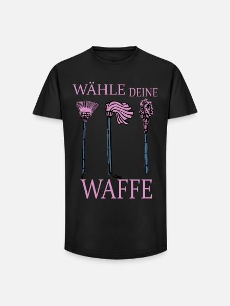 Lustige Besen - Long Fit Männer T-Shirt - Schwarz