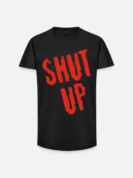 Be quiet! (red) - Long Fit Men's T-Shirt - black