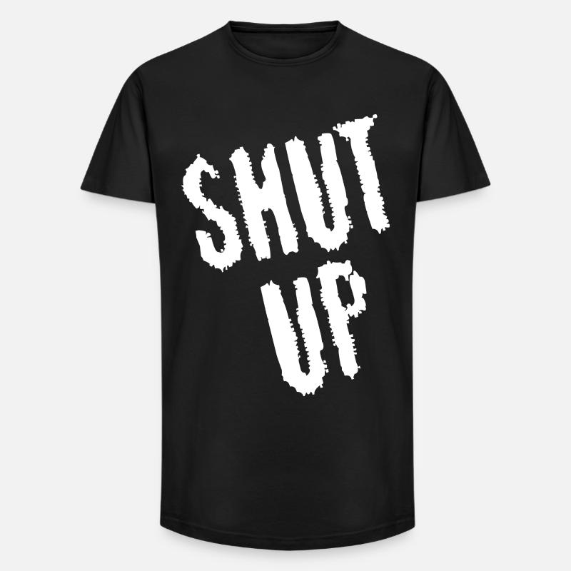 Sei still! (weiß) - Long Fit Männer T-Shirt - Schwarz