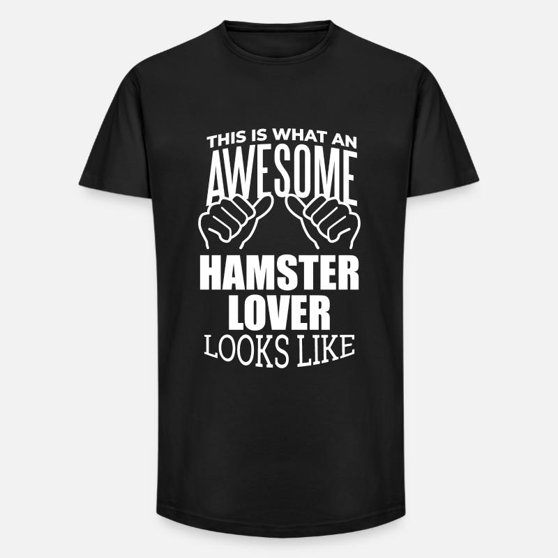 Hamster - Long Fit Männer T-Shirt - Schwarz