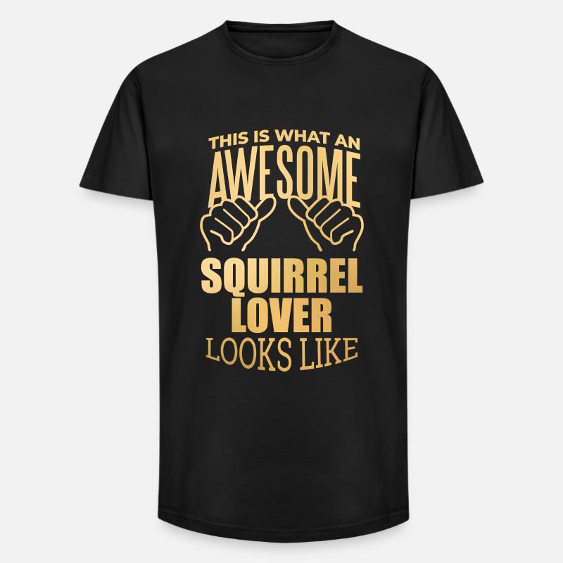 Eichhörnchen - Long Fit Männer T-Shirt - Schwarz