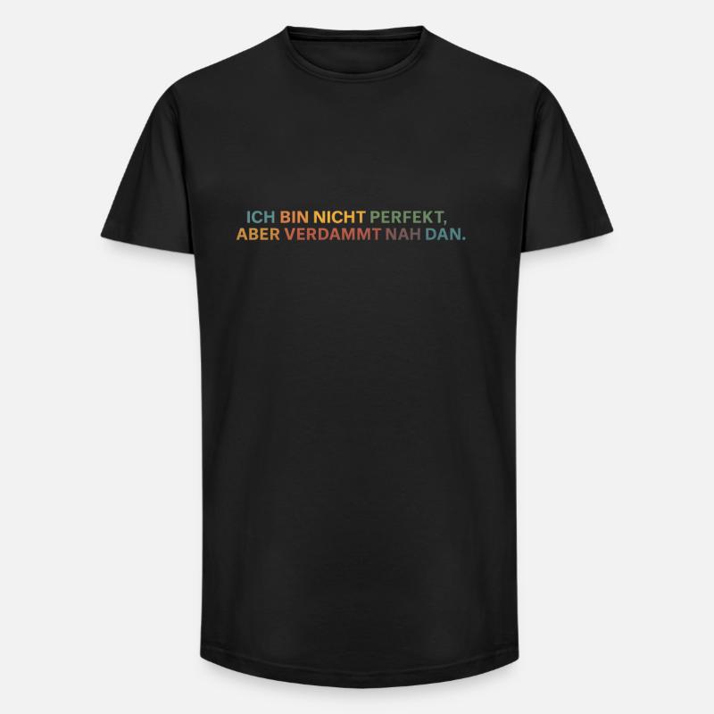 Fast perfekt: ehrliche Botschaft - Long Fit Männer T-Shirt - Schwarz