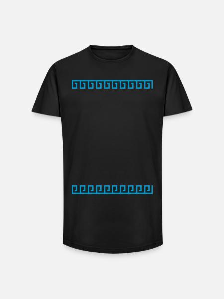 Greek ornament - Long Fit Men's T-Shirt - black