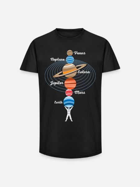 Starker Astronaut - Long Fit Männer T-Shirt - Schwarz