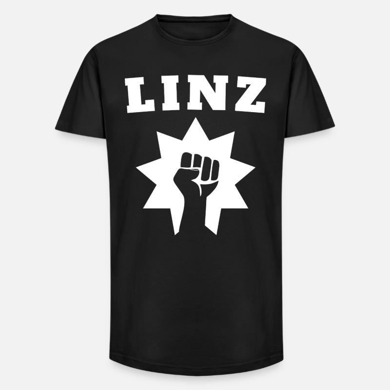 Linz - Long Fit Männer T-Shirt - Schwarz