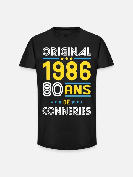 Original – 1986 – 40 Jahre - Long Fit Männer T-Shirt - Schwarz