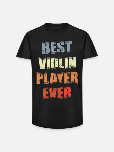Bester Violinspieler aller Zeiten - Long Fit Männer T-Shirt - Schwarz