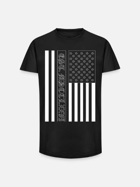 Est. MDCCLXXVI USA Flag - Long Fit Men's T-Shirt - black
