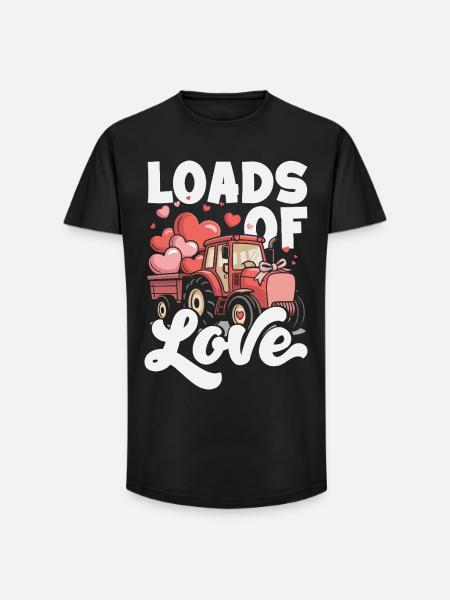 Retro Heart Valentine's Day Design Love - Long Fit Men's T-Shirt - black