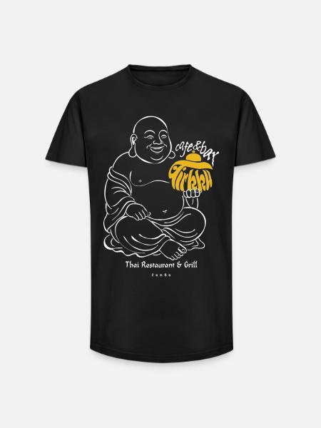 Tirkku Buddha - Long Fit Männer T-Shirt - Schwarz