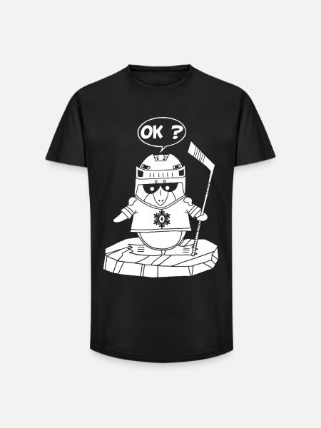 Weißer Sportpinguin - Long Fit Männer T-Shirt - Schwarz