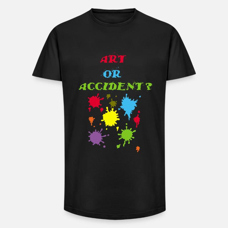 Kunst oder Unfall? - Long Fit Männer T-Shirt - Schwarz