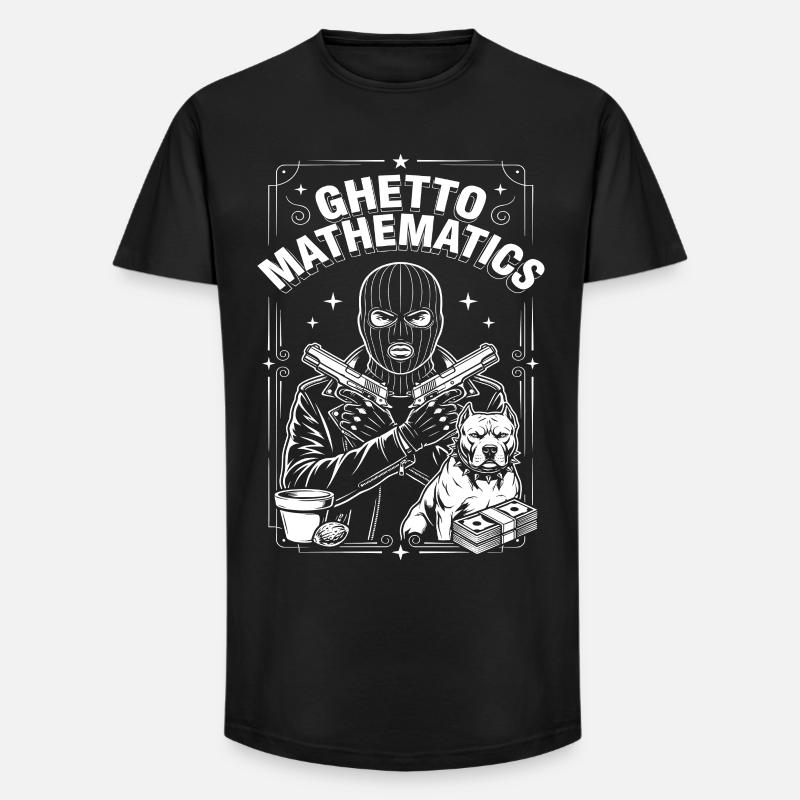 Ghetto Mathematics - Long Fit Männer T-Shirt - Schwarz