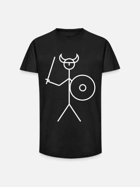 Viking - Long Fit Männer T-Shirt - Schwarz