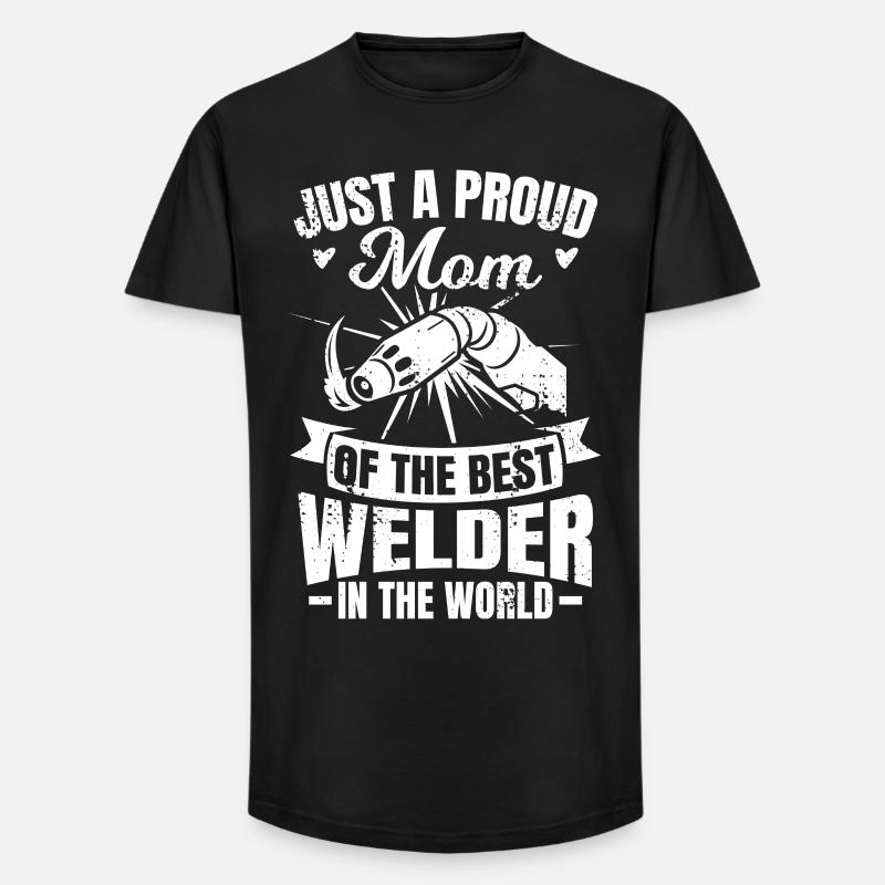 Stolze Mutter des besten Schweißers - Long Fit Männer T-Shirt - Schwarz