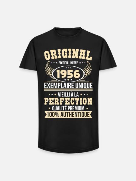 1956 – Unique example – Premium quality - Long Fit Men's T-Shirt - black