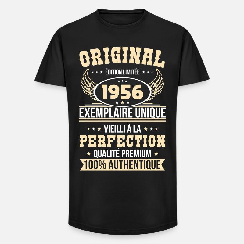 1956 – Unique example – Premium quality - Long Fit Men's T-Shirt - black