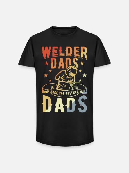 Welder Dad - Long Fit Men's T-Shirt - black