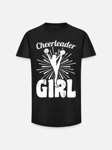 Cheerleader Girl - Long Fit Men's T-Shirt - black