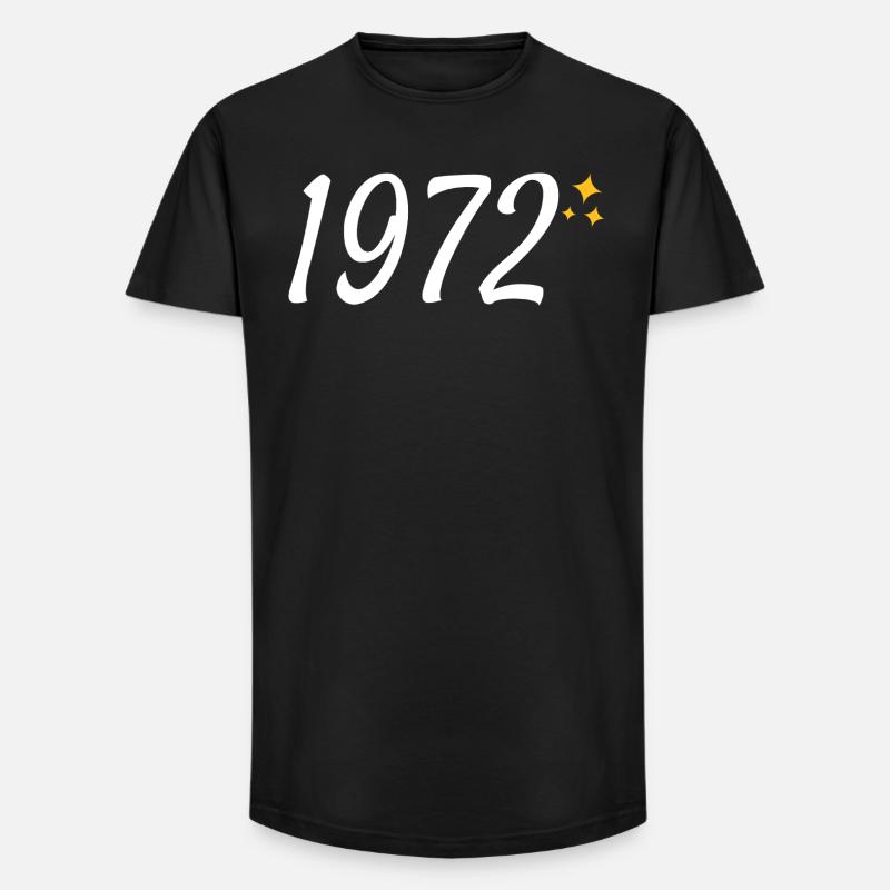 1972 - Long Fit Männer T-Shirt - Schwarz