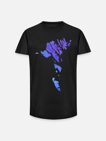 faroe - Long Fit Men's T-Shirt - black