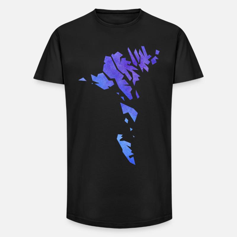 faroe - Long Fit Männer T-Shirt - Schwarz