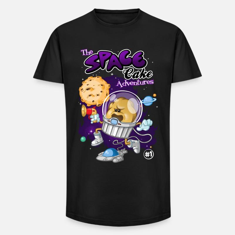Space cake - Long Fit Männer T-Shirt - Schwarz