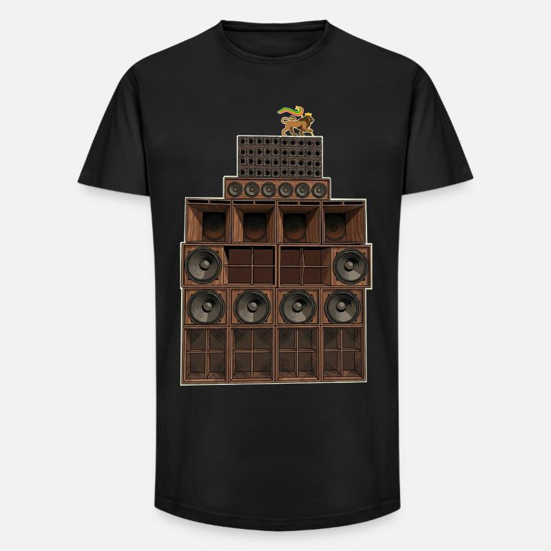 Reggae Soundsystem - Long Fit Männer T-Shirt - Schwarz