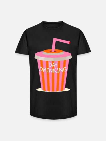 Day Drinking - Long Fit Men's T-Shirt - black