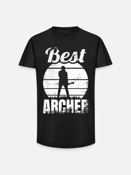 Best Archer - Long Fit Men's T-Shirt - black