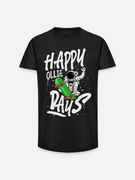 Skateboard Skate Skater - Long Fit Men's T-Shirt - black
