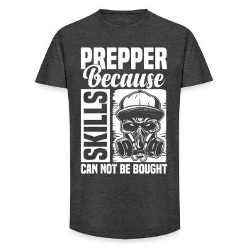 Survivalist Must-Haves Ausrüstungsvorbereitung - Long Fit Männer T-Shirt - Anthrazit - Vorne - AI Model Male 185 light (185cm)