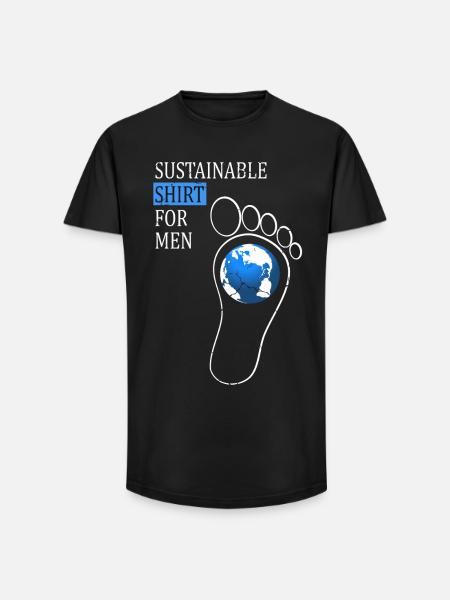 Sustainable shirt for men - Long Fit Men's T-Shirt - black