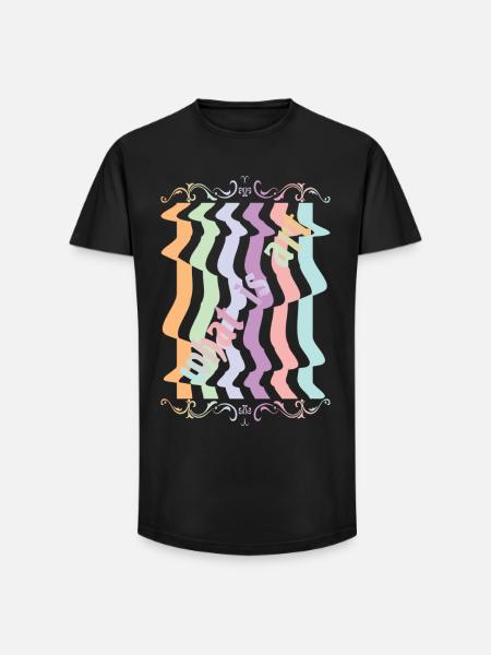 Art abstrait - T-shirt coupe longue homme - noir