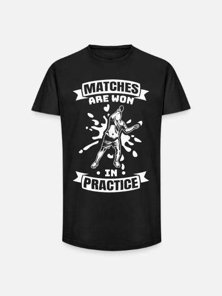 Table Tennis Motivational Quote - Long Fit Men's T-Shirt - black