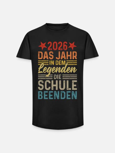 2026 The Year Legends Finish School - Long Fit Men's T-Shirt - black