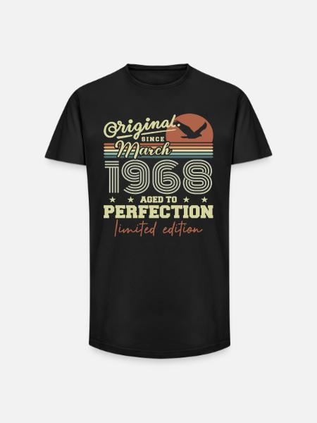 Birthday March 1968 - Long Fit Men's T-Shirt - black